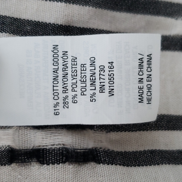 Universal Thread Linen Striped Open Front Kimono - Picture 11 of 12